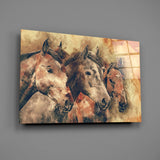 Horses Glass Wall Art.