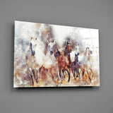 Running Horses Glass Wall Art.
