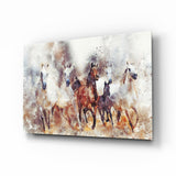Running Horses Glass Wall Art.