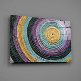 Colored Spiral Glass Wall Art.
