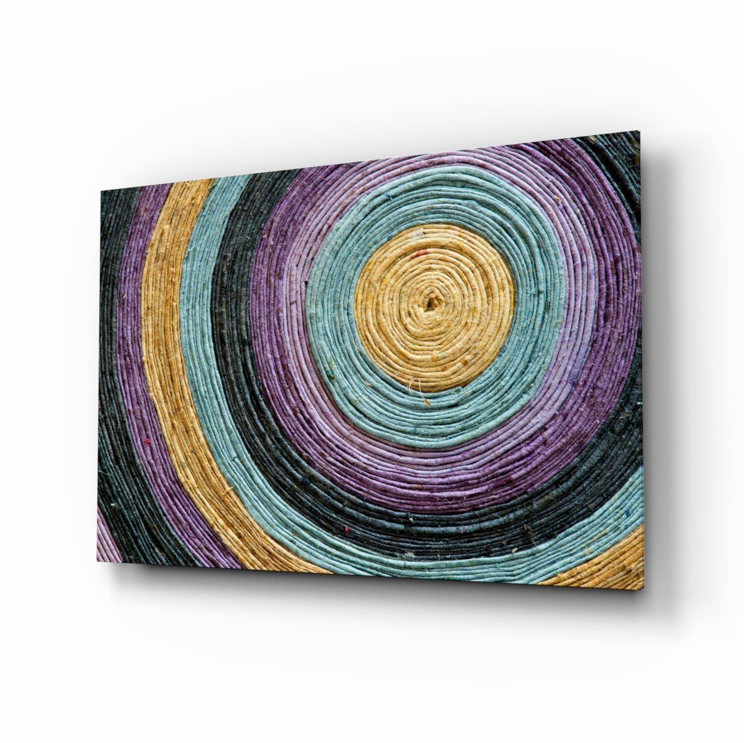 Colored Spiral Glass Wall Art.