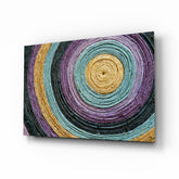 Colored Spiral Glass Wall Art.