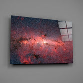 Red Nebula Glass Wall Art.