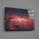Red Nebula Glass Wall Art.