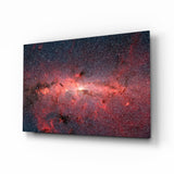 Red Nebula Glass Wall Art.