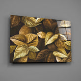 Yellow Leaf Glass Wall Art.
