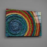 Colored Spiral Glass Wall Art.