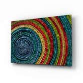 Colored Spiral Glass Wall Art.