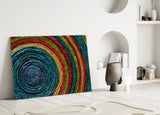 Colored Spiral Glass Wall Art.