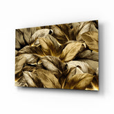 Yellow Leaf Glass Wall Art.