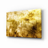 Yellow Abstract Pattern Glass Wall Art.