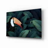 Toucan Parrot Glass Wall Art.