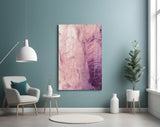 Pink Abstract Pattern Glass Wall Art.