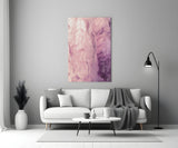 Pink Abstract Pattern Glass Wall Art.