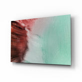 Green Abstract Pattern Glass Wall Art.