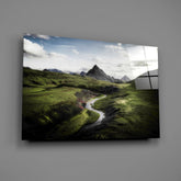 Green Valley Glass Wall Art.