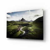 Green Valley Glass Wall Art.