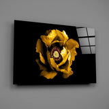 Yellow Flower Glass Wall Art.