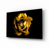 Yellow Flower Glass Wall Art.