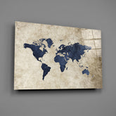 World Map Glass Wall Art.