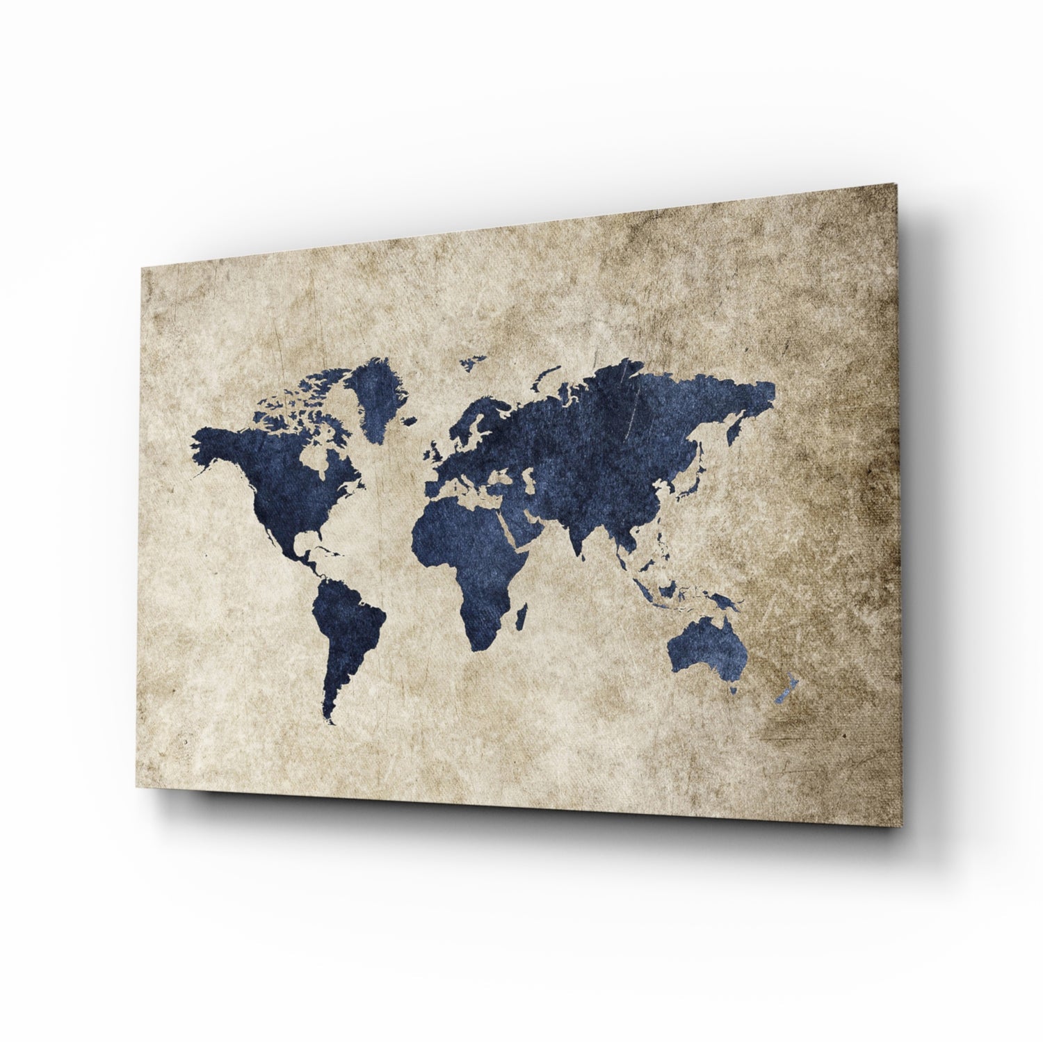 World Map Glass Wall Art.