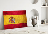 Flag of Spain Glass Wall Art.