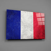Flag of France Glass Wall Art.