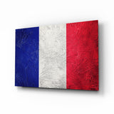 Flag of France Glass Wall Art.