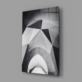 Architectural Geometric Shapes Glass Wall Art.
