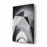 Architectural Geometric Shapes Glass Wall Art.