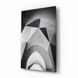 Architectural Geometric Shapes Glass Wall Art.