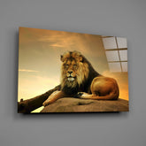 Lion Glass Wall Art.
