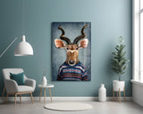 Deer Head Glass Wall Art.