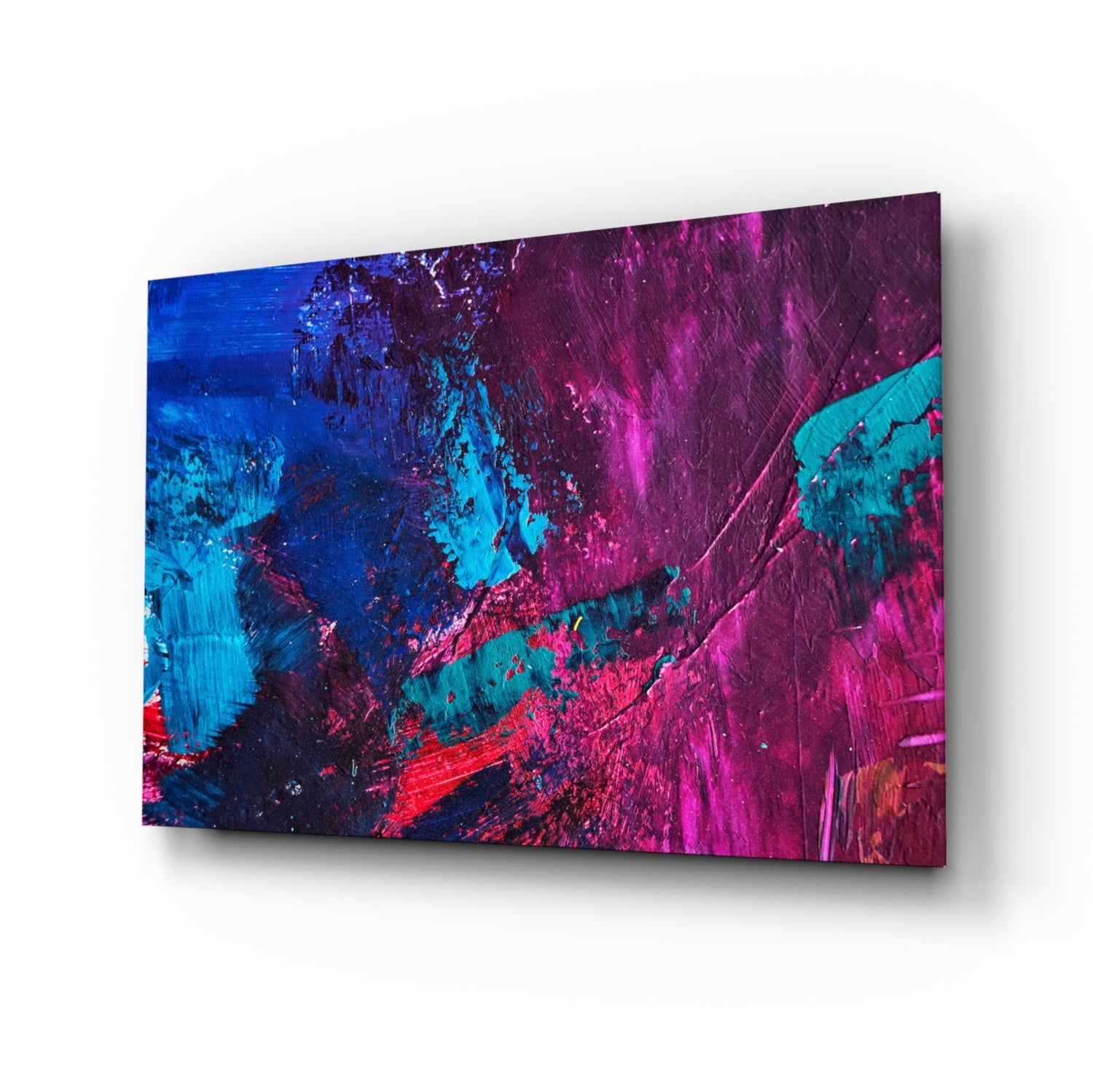 Abstract Colors Glass Wall Art.