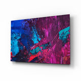 Abstract Colors Glass Wall Art.