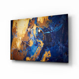 Abstract Colors Glass Wall Art.