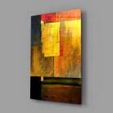 Abstract Colors Glass Wall Art.