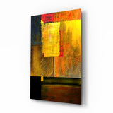 Abstract Colors Glass Wall Art.