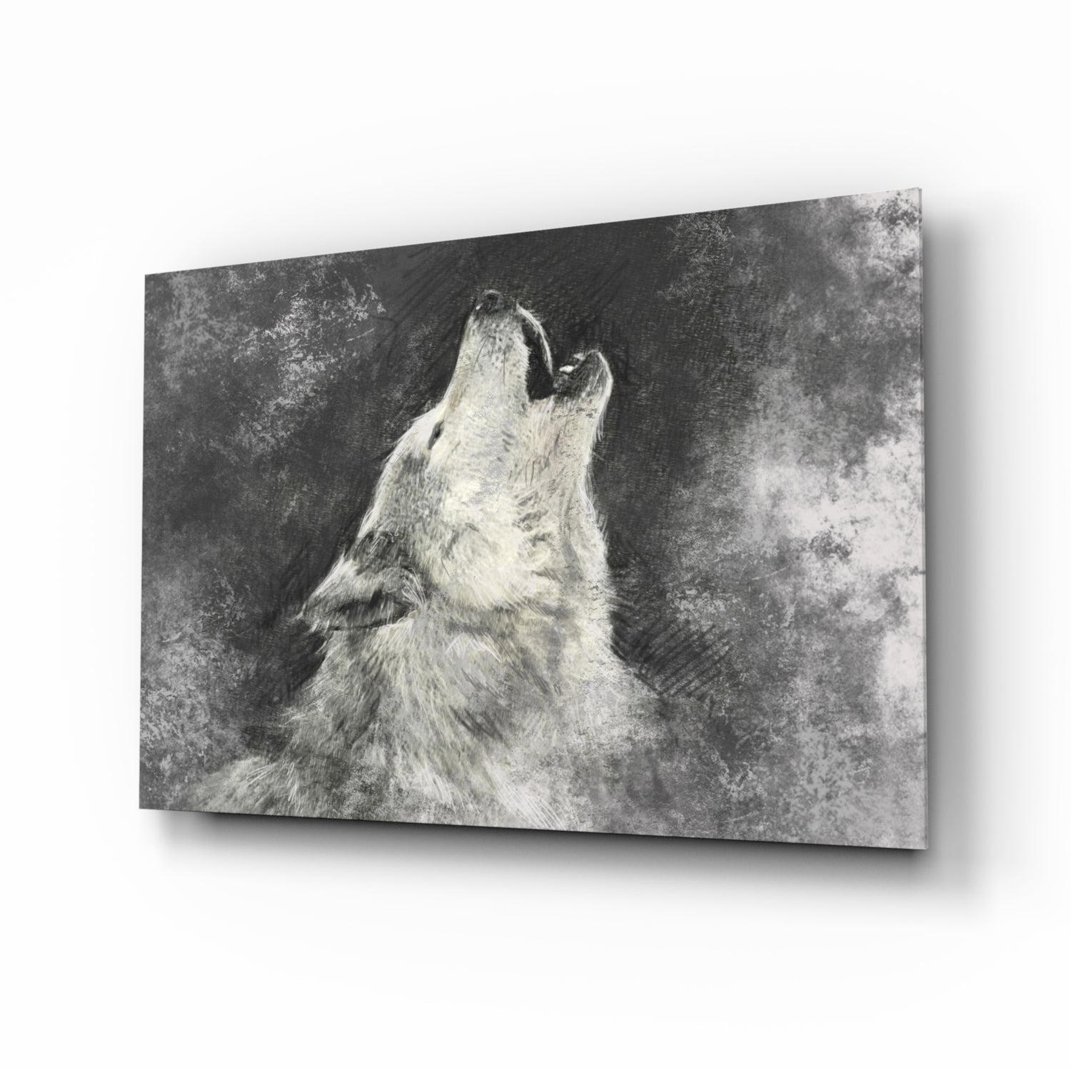 Wolf Glass Wall Art.