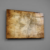 World Map Glass Wall Art.