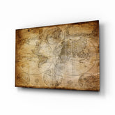 World Map Glass Wall Art.