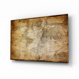 World Map Glass Wall Art.