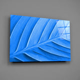 Blue Leaf Glass Wall Art.