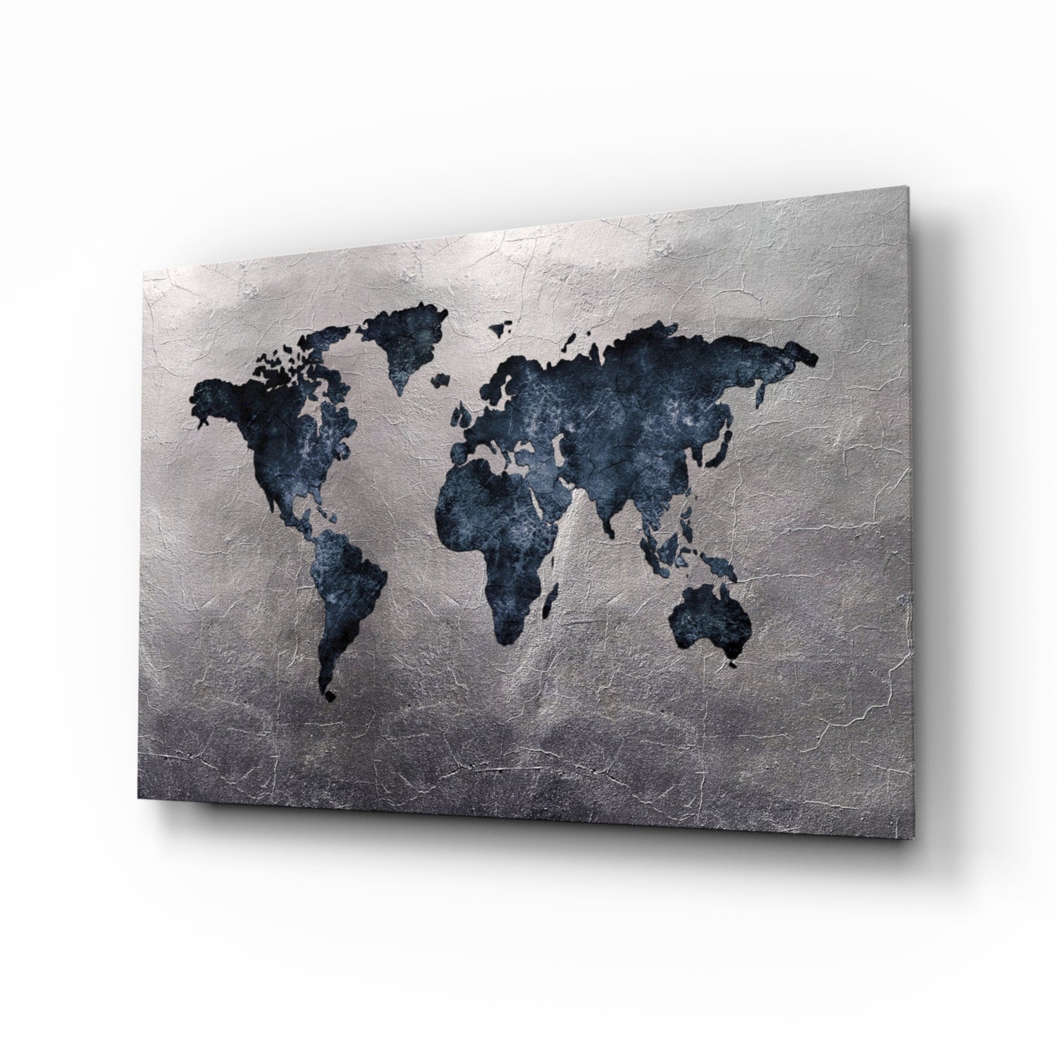 World Map Glass Wall Art.