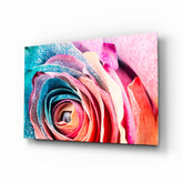 Colored Rose Glass Wall Art.
