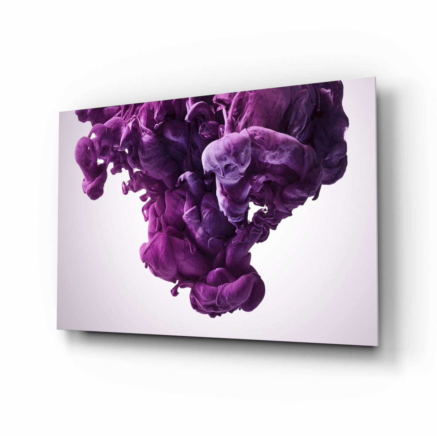 Purple Smoke Glass Wall Art.
