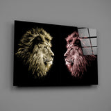 Lion Glass Wall Art.