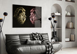 Lion Glass Wall Art.