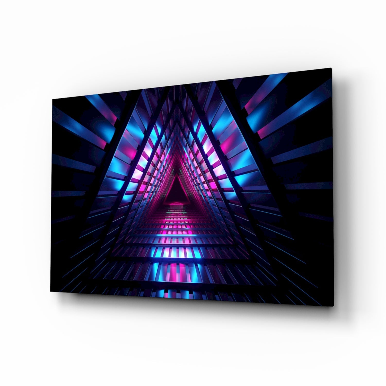 Neon Lights Glass Wall Art.