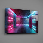 Neon Lights Glass Wall Art.